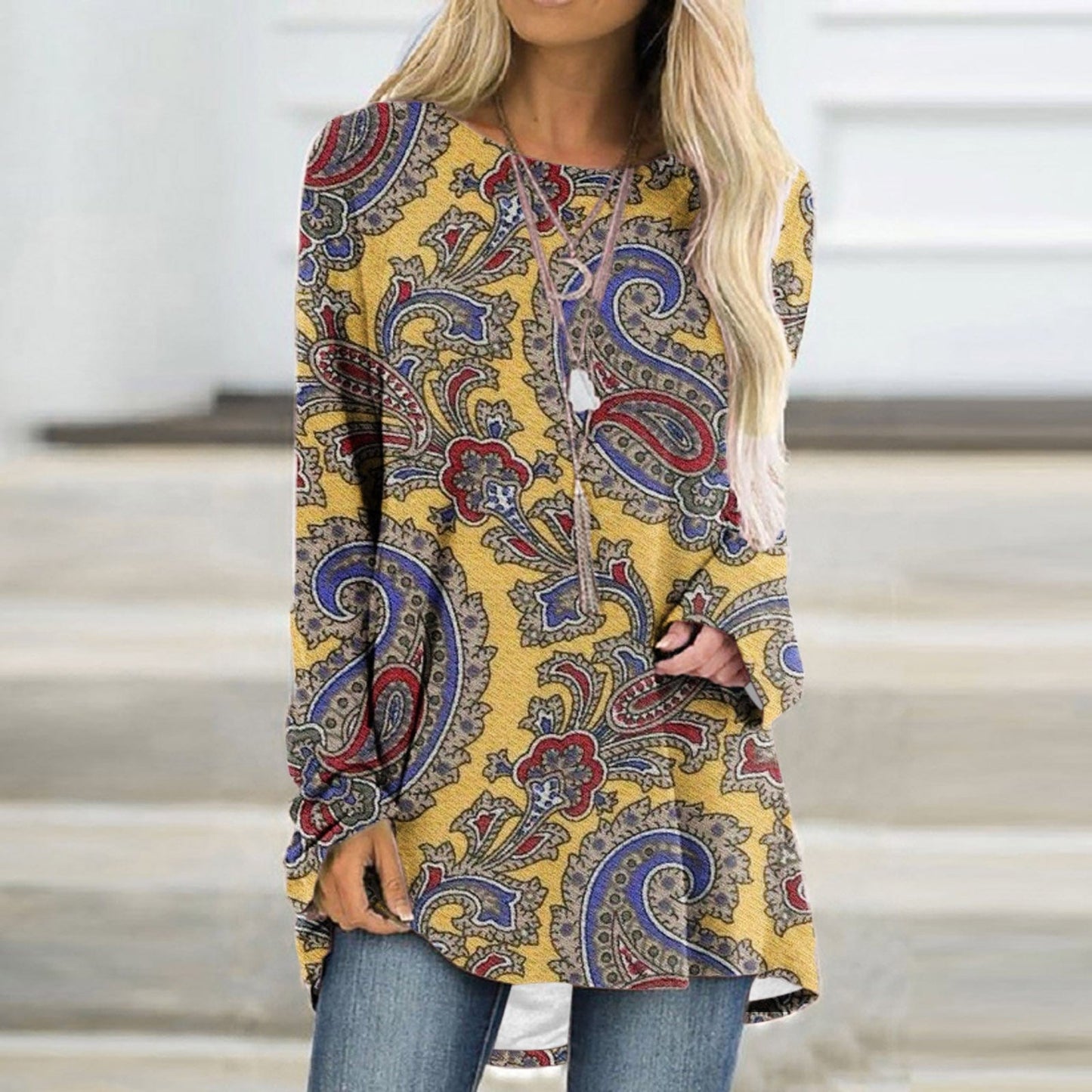 CD | Pulover elegant cu imprimeu mandala