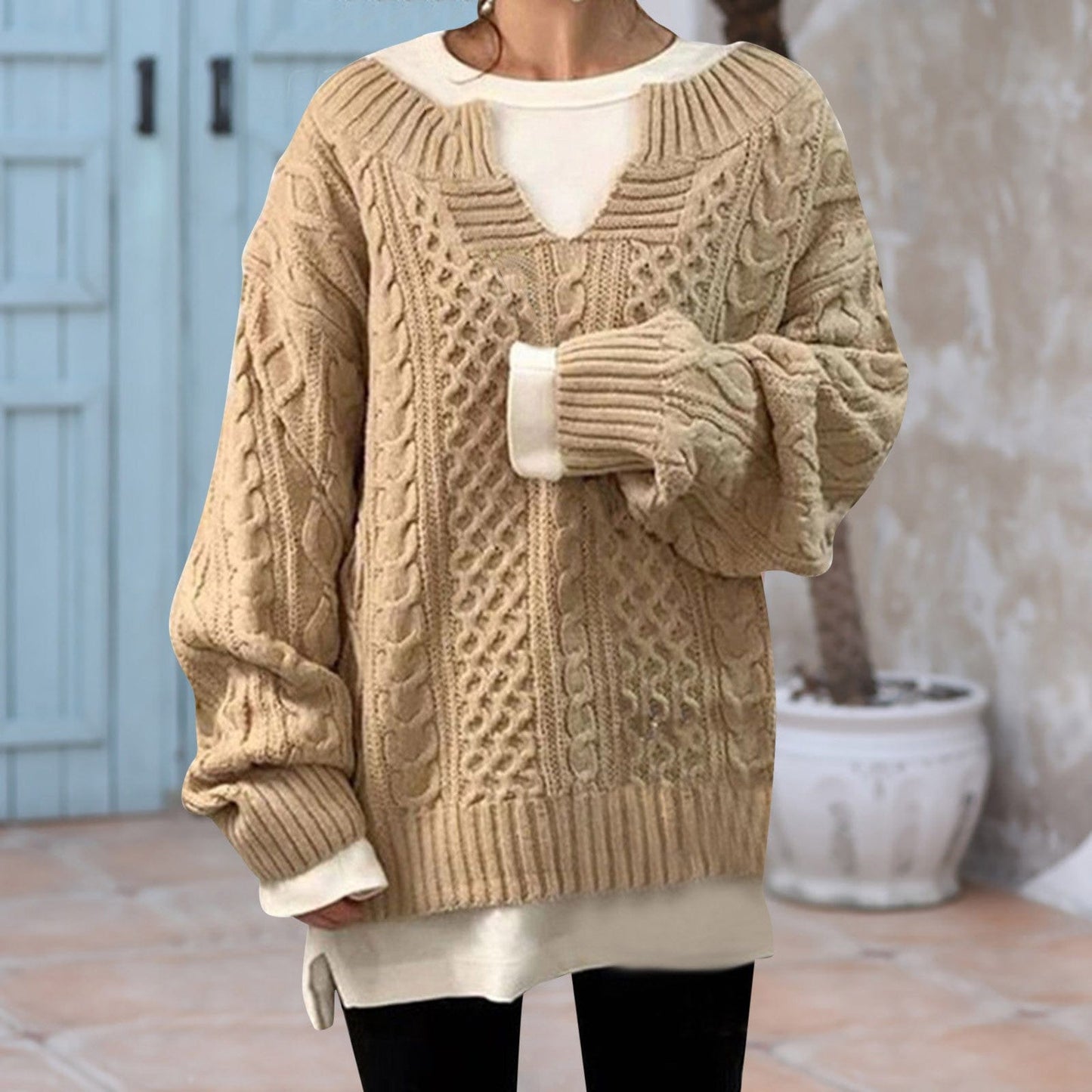 CD | Pulover elegant tricotat