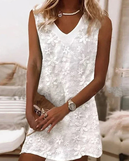 CD | Rochie mini cu aplicații florale