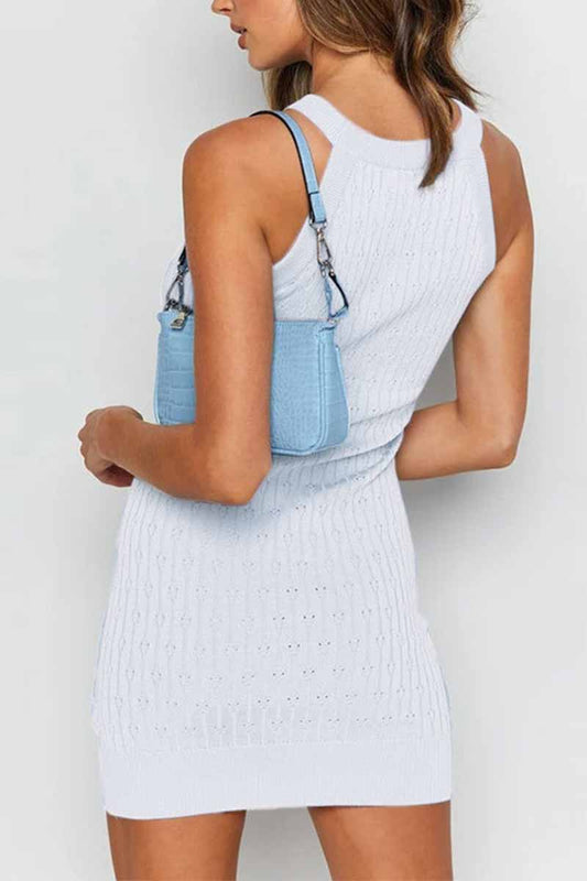 CD | Rochie mini din tricot cu nervuri