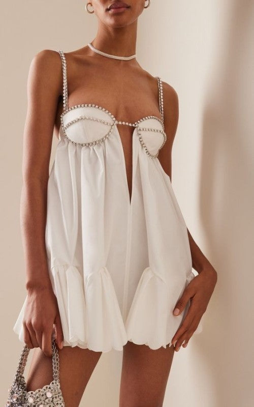 CD | Rochie mini cu bustieră cu mărgele